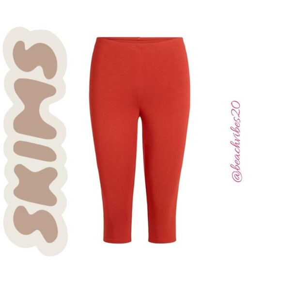 SKIMS Smooth Layers Hight-Waisted Capri/ Smooth Lounge Capri Terra M NWT O-409 - Picture 4 of 5